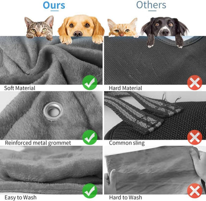 Pet Grooming Hammock Harness for Nail Trimming, with Nail Clippers, Nail File, Comb,Breathable Dog Grooming Hammock Restraint Bag, Dog Grooming Sling Helper for Large Dogs Nail Trimming/Clippi